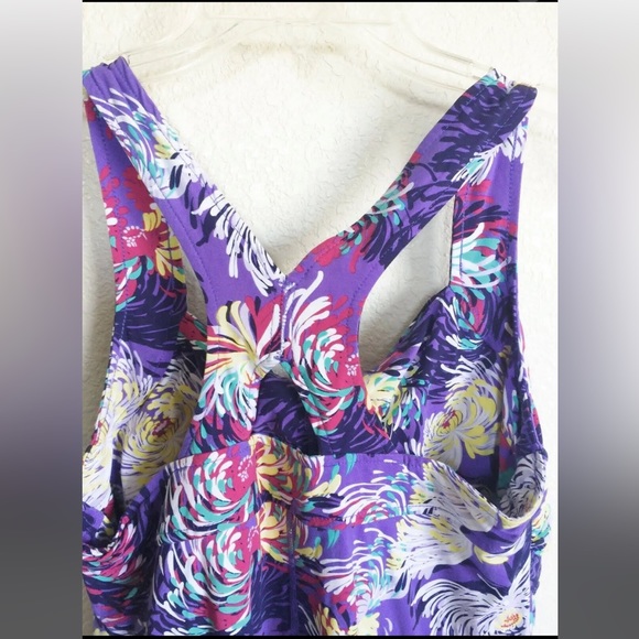 Garnet Hill Zinni floral twist front dress - Picture 3 of 8